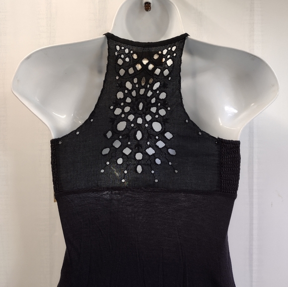 NWT Mudd Women's Halter Racer Back A-line Dress Black XS - Picture 9 of 11